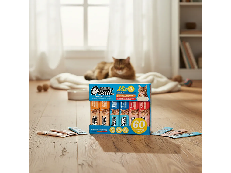 Snack Gatos - Cremi Caja Mix Sabores Del Mar 60un Naturalistic 2