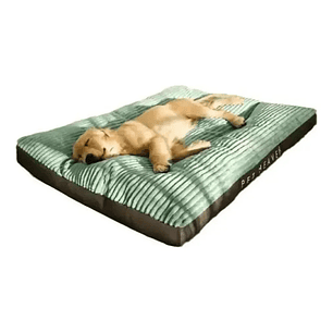 Cama Petchi XL Perros Grandes Almohadón Verde Lima 120x90cm Tela Ultra Suave Y Sedosa Reforzada