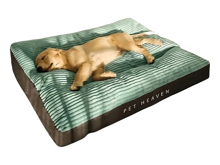 Cama Petchi XL Perros Grandes Almohadón Verde Lima 120x90cm Tela Ultra Suave Y Sedosa Reforzada 2