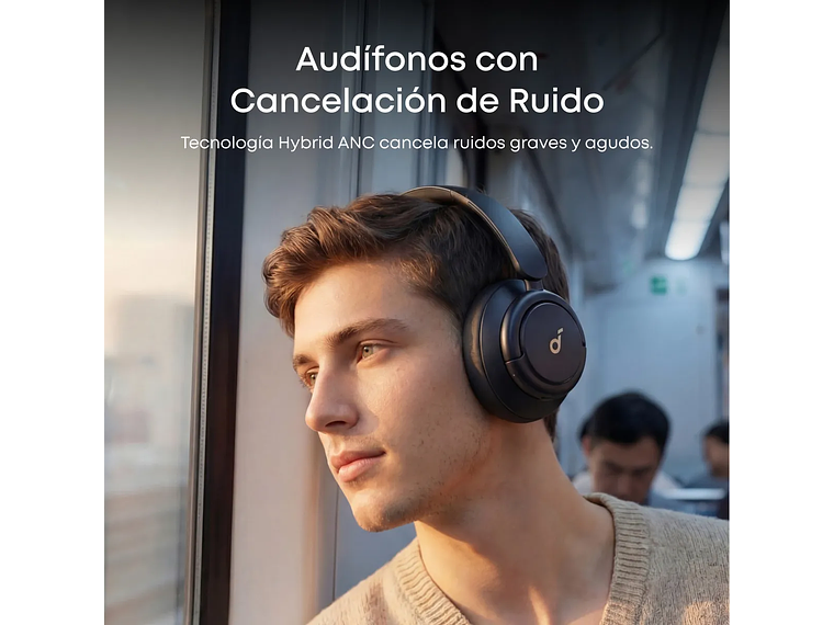 Audífonos Bluetooth soundcore by Anker Q30, Cancelación Híbrida De Ruido Activa, Sonido Hi-res, Autonomía de 80h, Modos Multifunción, Diadema Gamer, Almohadillas Suaves, Carga Rápida, Color Negro 2