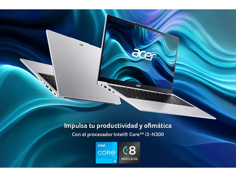 Notebook Acer Aspire Lite Al14-31p-3591-6 Al14-31p-3591-6 Plateado 2023 14 1920 X 1200 Disco Ssd 128 Gb Intel N300 8gb De Ram 3