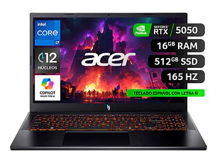 Notebook Acer ANV15-52-73S9-1 15'6 Intel Core I7 24gb Ram 512 Ssd Rtx5050 color Negro