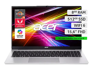 Notebook Acer Ryzen 5 /8 Gb /512 Gb Ssd /15'6 Fhd