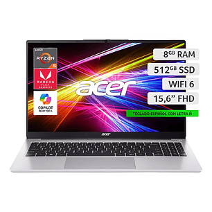 Notebook Acer Ryzen 5 /8 Gb /512 Gb Ssd /15'6 Fhd