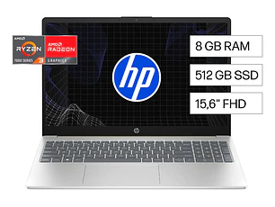 Notebook Hp 15-fc0043la AMD Ryzen 3 8GB RAM 512GB SSSD Windows 11 Home