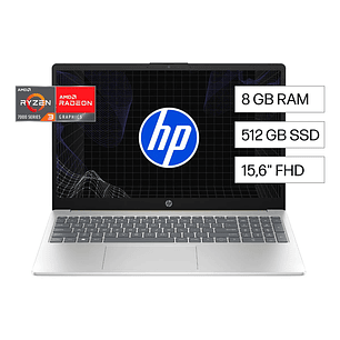 Notebook Hp 15-fc0043la AMD Ryzen 3 8GB RAM 512GB SSSD Windows 11 Home