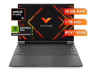 Notebook Gamer HP Victus 15-fb3015la AMD Ryzen 5 16GB RAM NVIDIA GeForce RTX3050 1T SSD Windows 11 Home