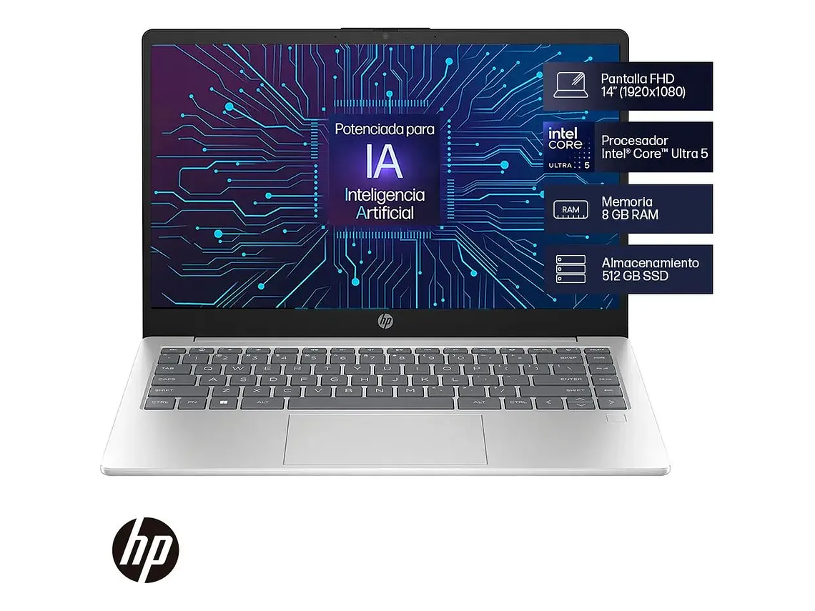 Notebook HP 14-ep1001la Intel Core Ultra 5 8gb Ram 512gb Ssd Windows 11 home 1