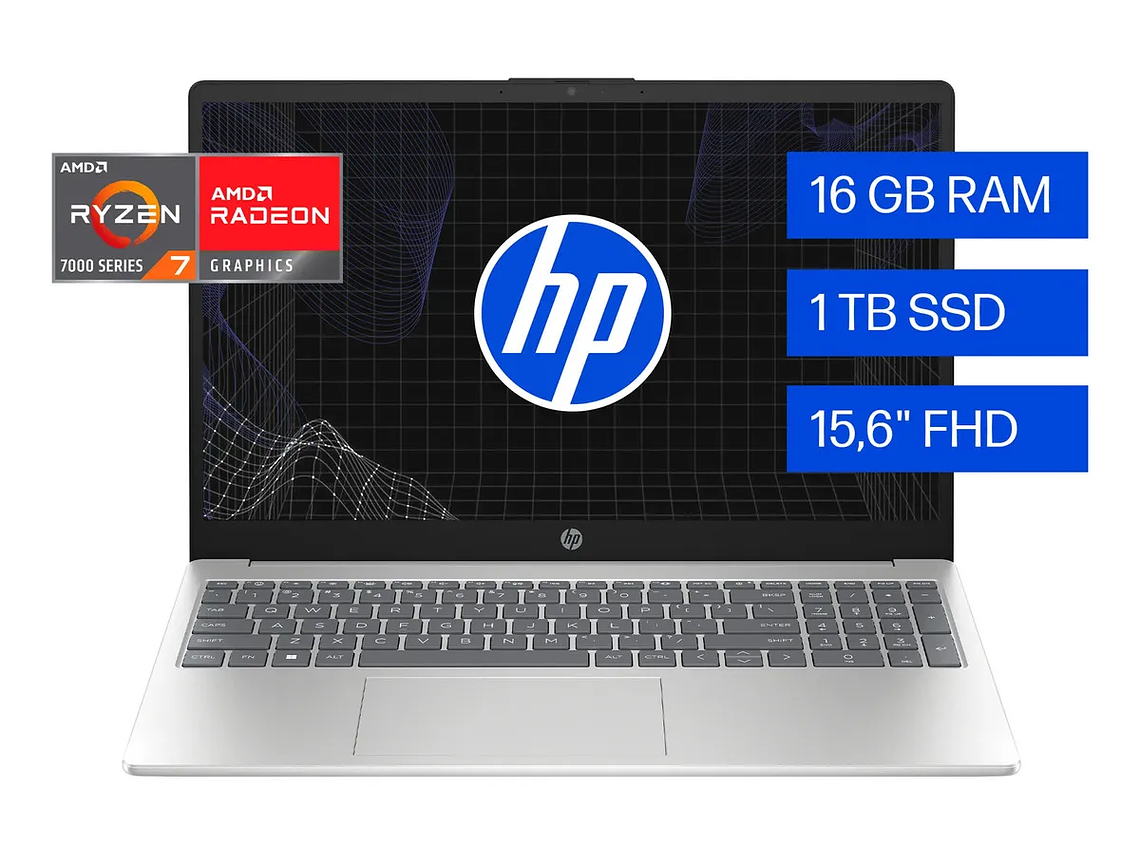 Notebook Hp 15-fc0278la Amd Ryzen 7 16gb Ram 1tb Ssd Wind 1