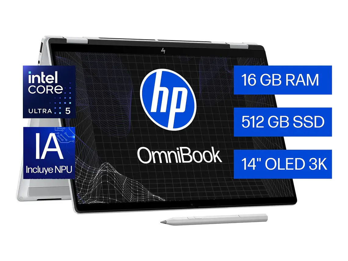 Notebook Hp Omnibook X 14-fm0051la Intel Core Ultra5 16gb 512gb Ssd Windows 11 Home 1