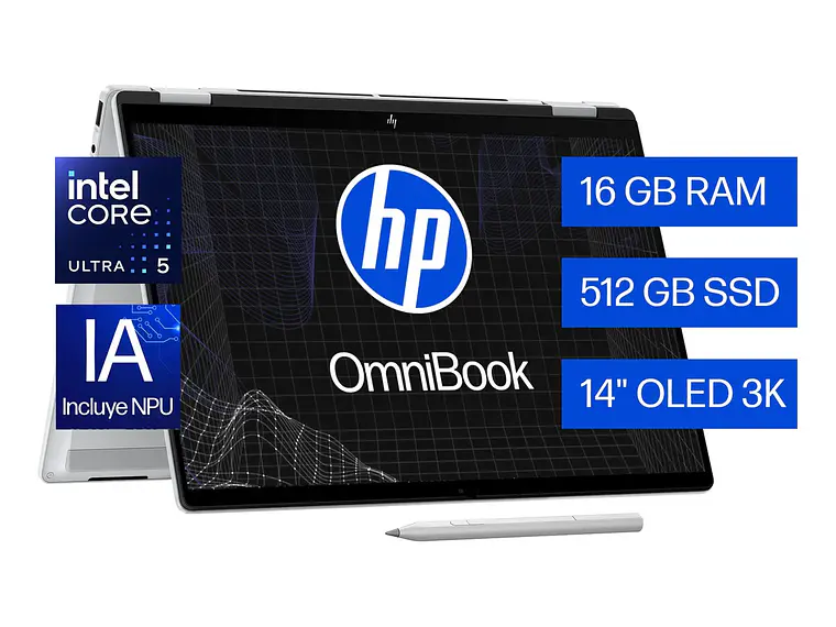 Notebook Hp Omnibook X 14-fm0051la Intel Core Ultra5 16gb 512gb Ssd Windows 11 Home 1