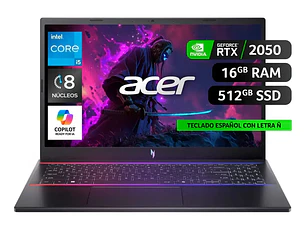 Notebook Gamer Nitro V Anv15-51-53w1-1 Rtx 2050 Negro Acer