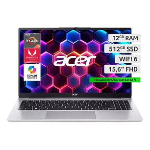  Notebook Aspire Lite AL15-41P-R5JR-1 Silver 512 GB SSD Acer