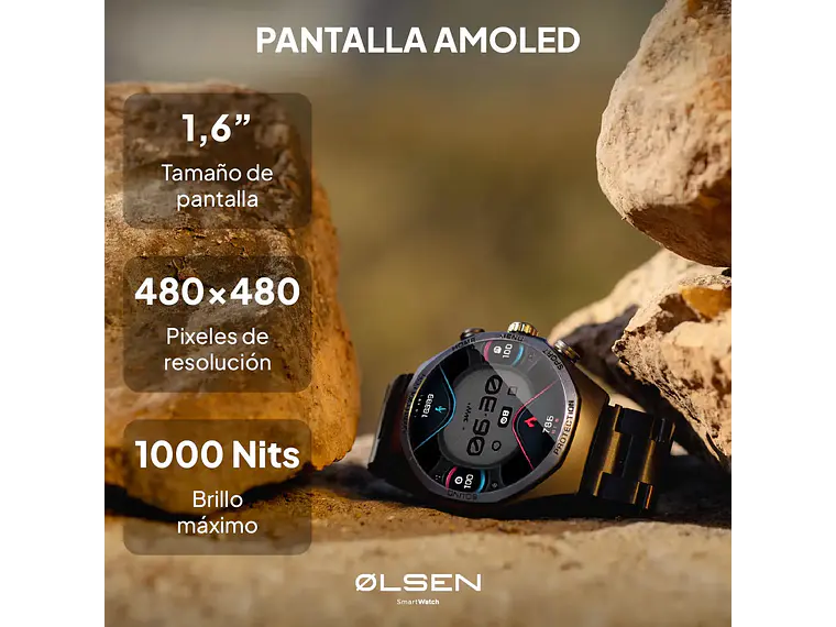 Smartwatch Olsen Reloj Inteligente Xplore Amoled Llamadas Bt Black 4