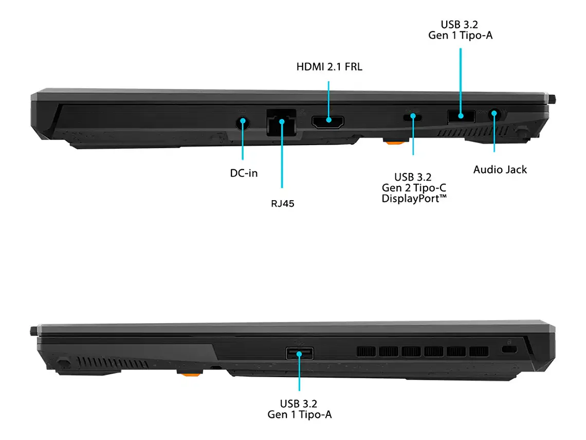 Notebook Asus Tuf Gaming F16 Int Core 5 16gb 512gb Rtx 3050 Negro 4