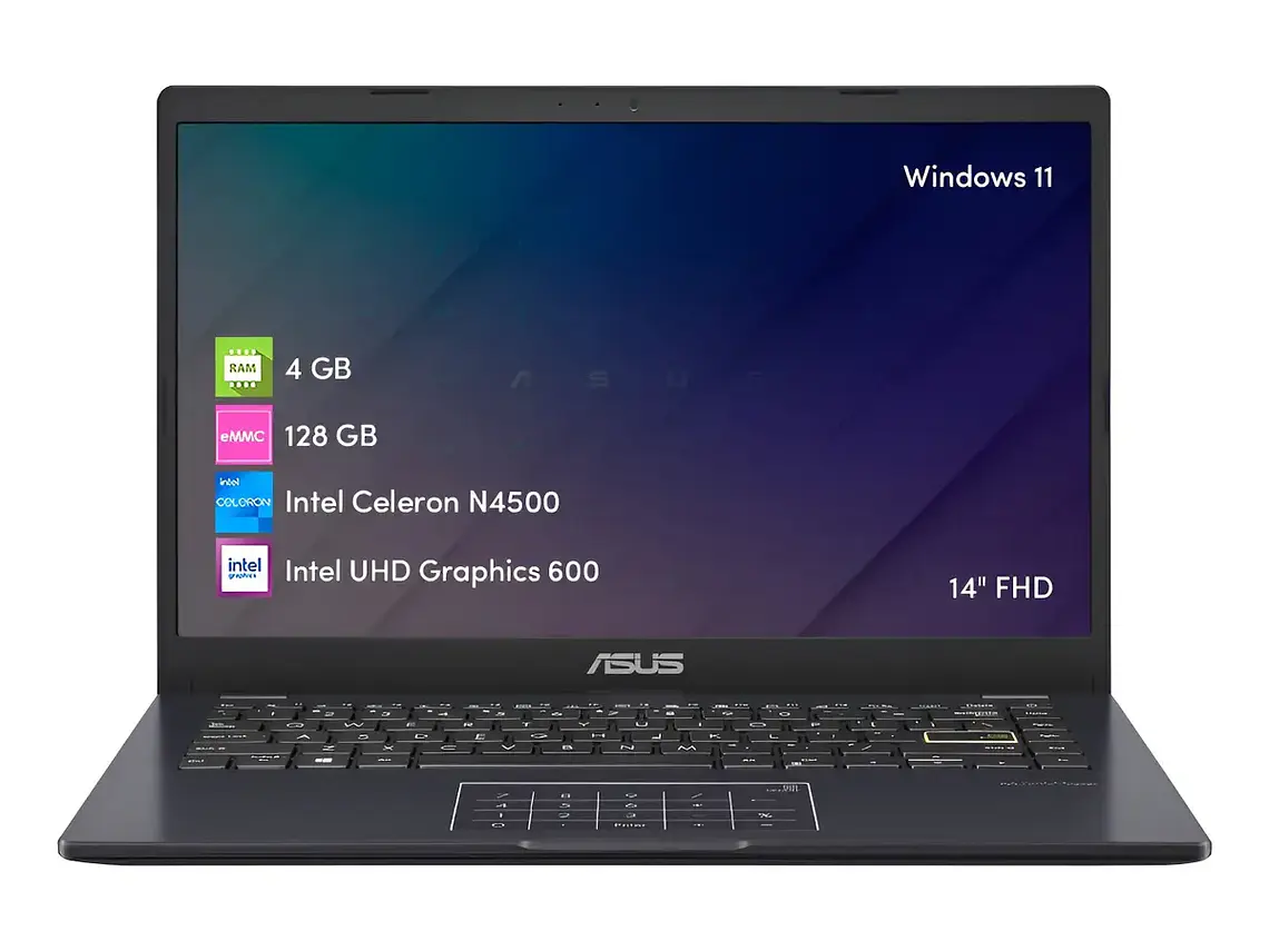 Notebook Asus Vivobook Go Celeron 4gb 128gb 14' Fhd Win11 1