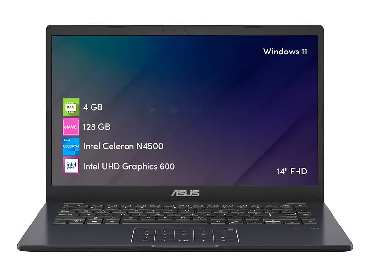 Notebook Asus Vivobook Go Celeron 4gb 128gb 14' Fhd Win11 1