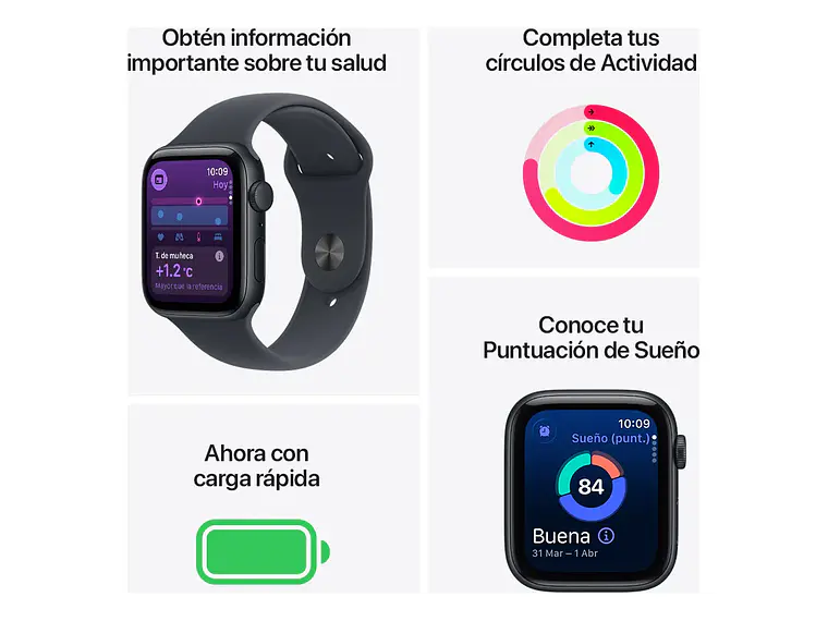 Apple Watch SE 3 GPS • Caja de aluminio color medianoche de 44 mm • Correa deportiva color medianoche - M/L - Distribuidor Autorizado 2