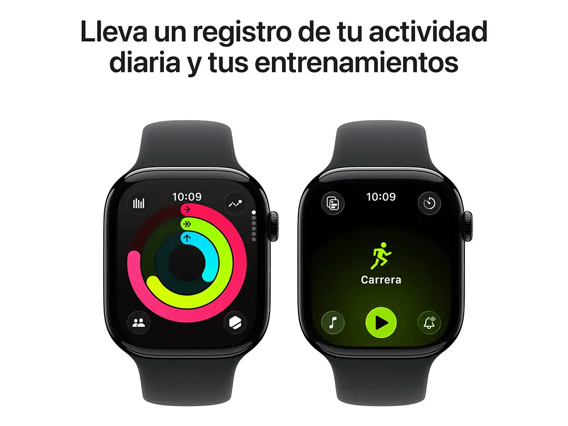 Apple Watch Series 11 GPS • Caja de aluminio negro azabache de 46 mm • Correa deportiva negra – M/L - Distribuidor Autorizado 4