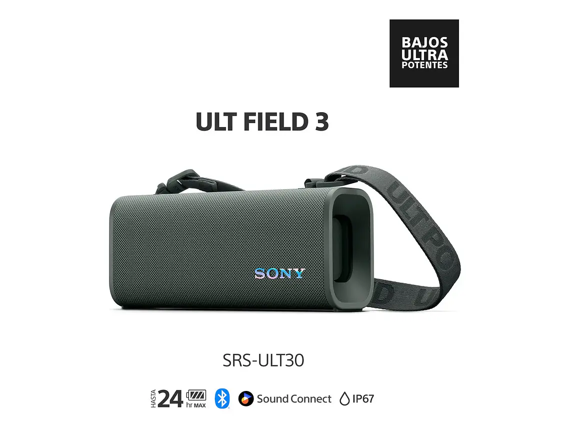 Parlante Portátil Bluetooth Ult Field 3 Gris SRS-ULT30 Sony 2