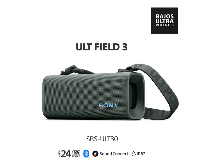 Parlante Portátil Bluetooth Ult Field 3 Gris SRS-ULT30 Sony 2