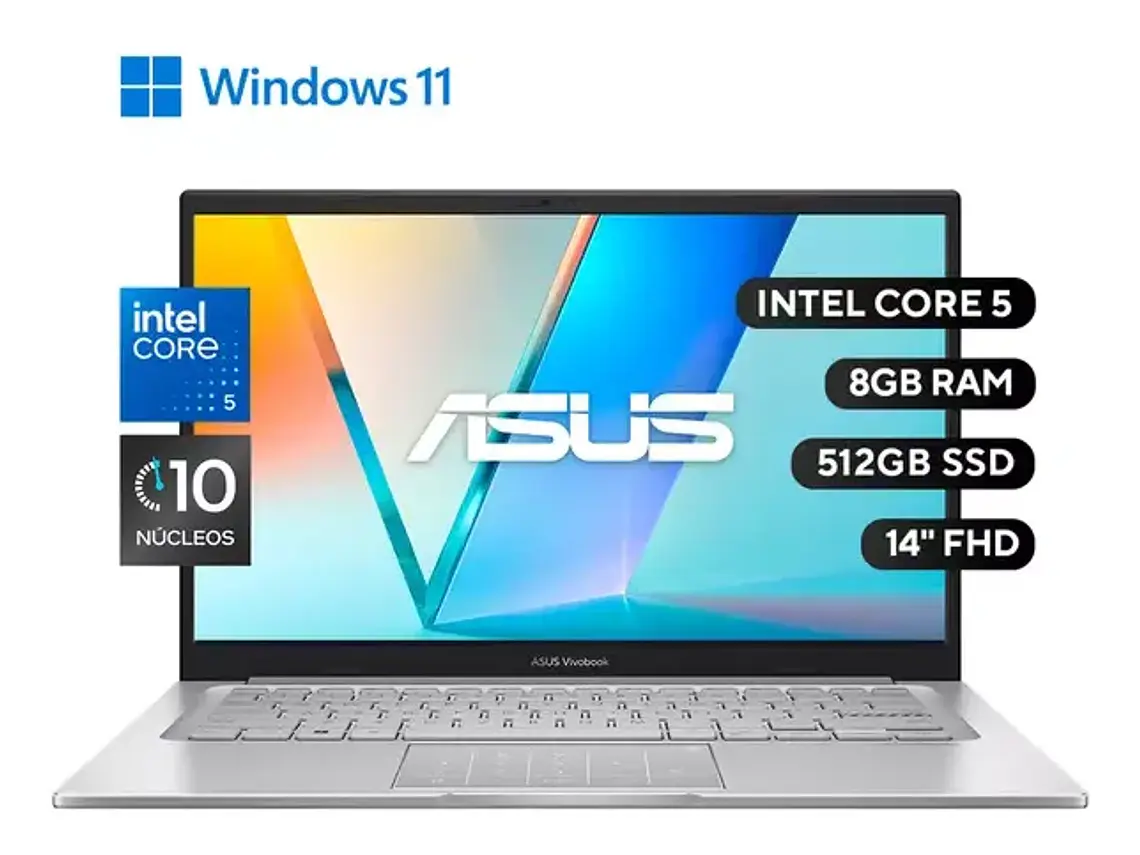 Asus Vivobook 14 X1404va-eb1660w Core5-120u 8gb 512gb 3