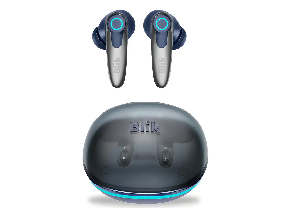 Audifonos Bluetooth Blik Game-x Baja Latencia 30 Hrs Azul 1