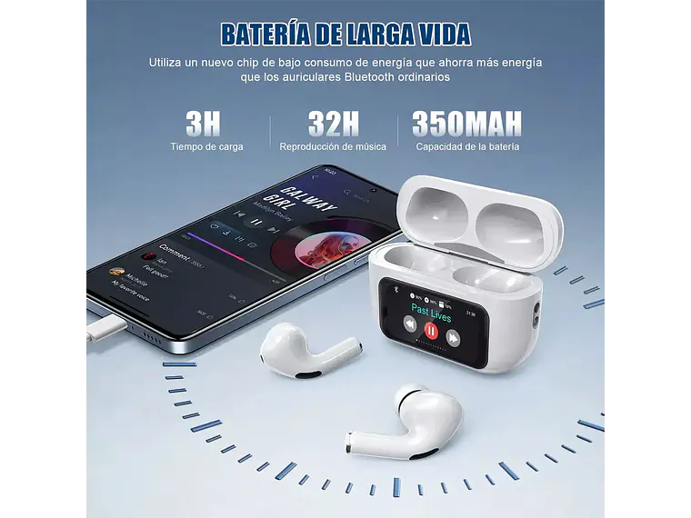 Tws Auricular Pantalla Bluetooth Inalámbrico Con Anc/enc 2