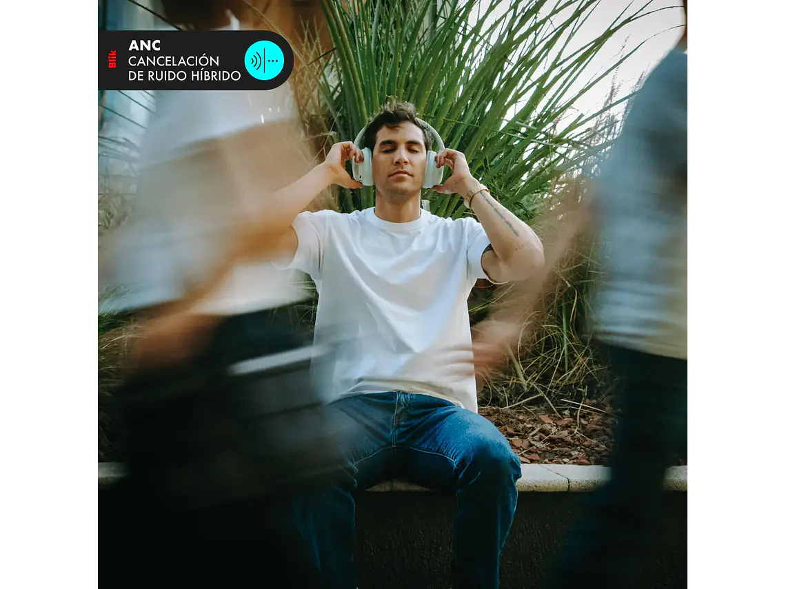 Audífonos Blik Soul900 Inalámbricos con Cancelación de Ruido y Bluetooth en Color Verde 3