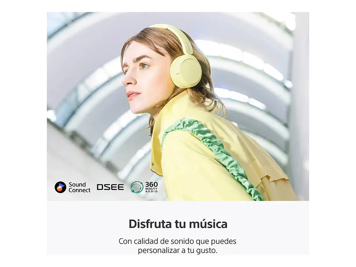 Audífonos Inalámbricos Wh-ch520 Amarillo Sony 3