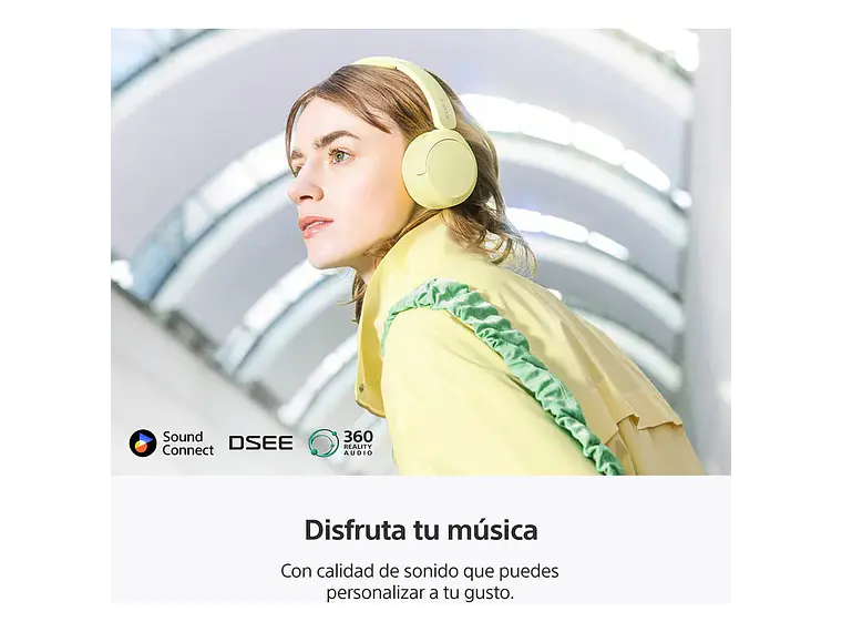 Audífonos Inalámbricos Wh-ch520 Amarillo Sony 3