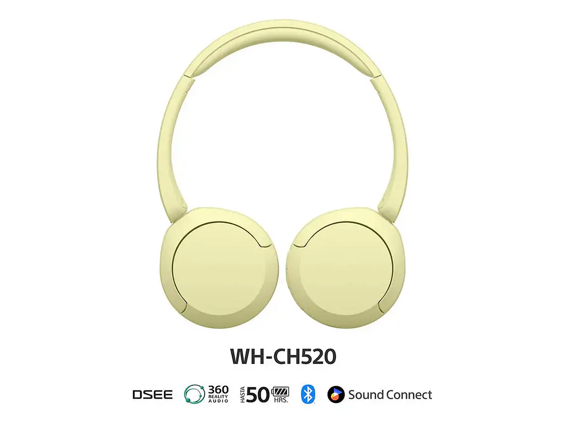 Audífonos Inalámbricos Wh-ch520 Amarillo Sony 2