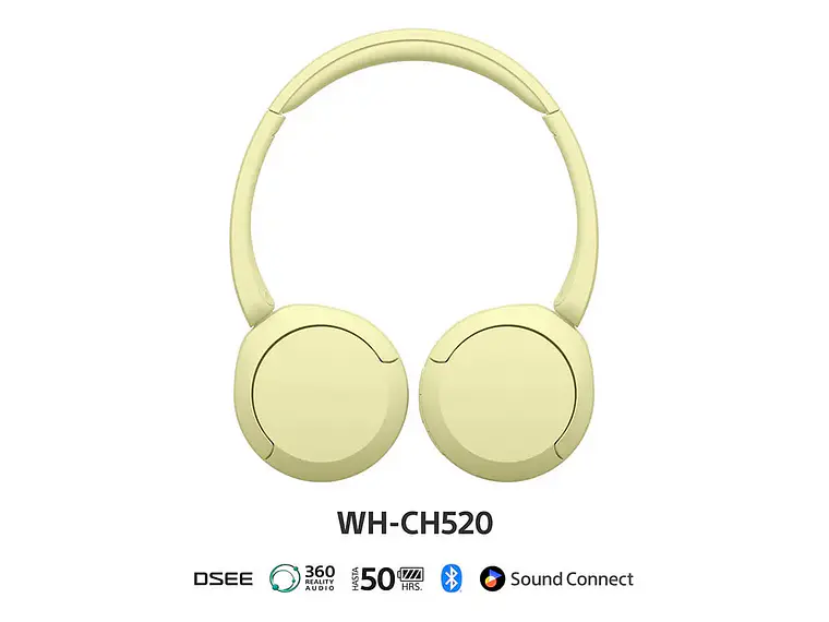 Audífonos Inalámbricos Wh-ch520 Amarillo Sony 2