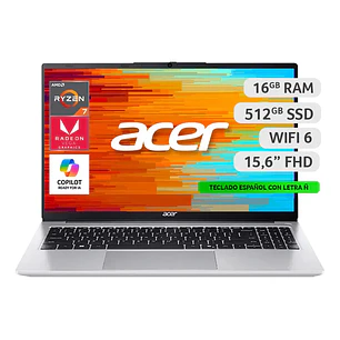 Notebook Acer Aspire Lite AL15-41P-R0ZY-3 Ryzen 7 16GB RAM 512GB SSD 15.6