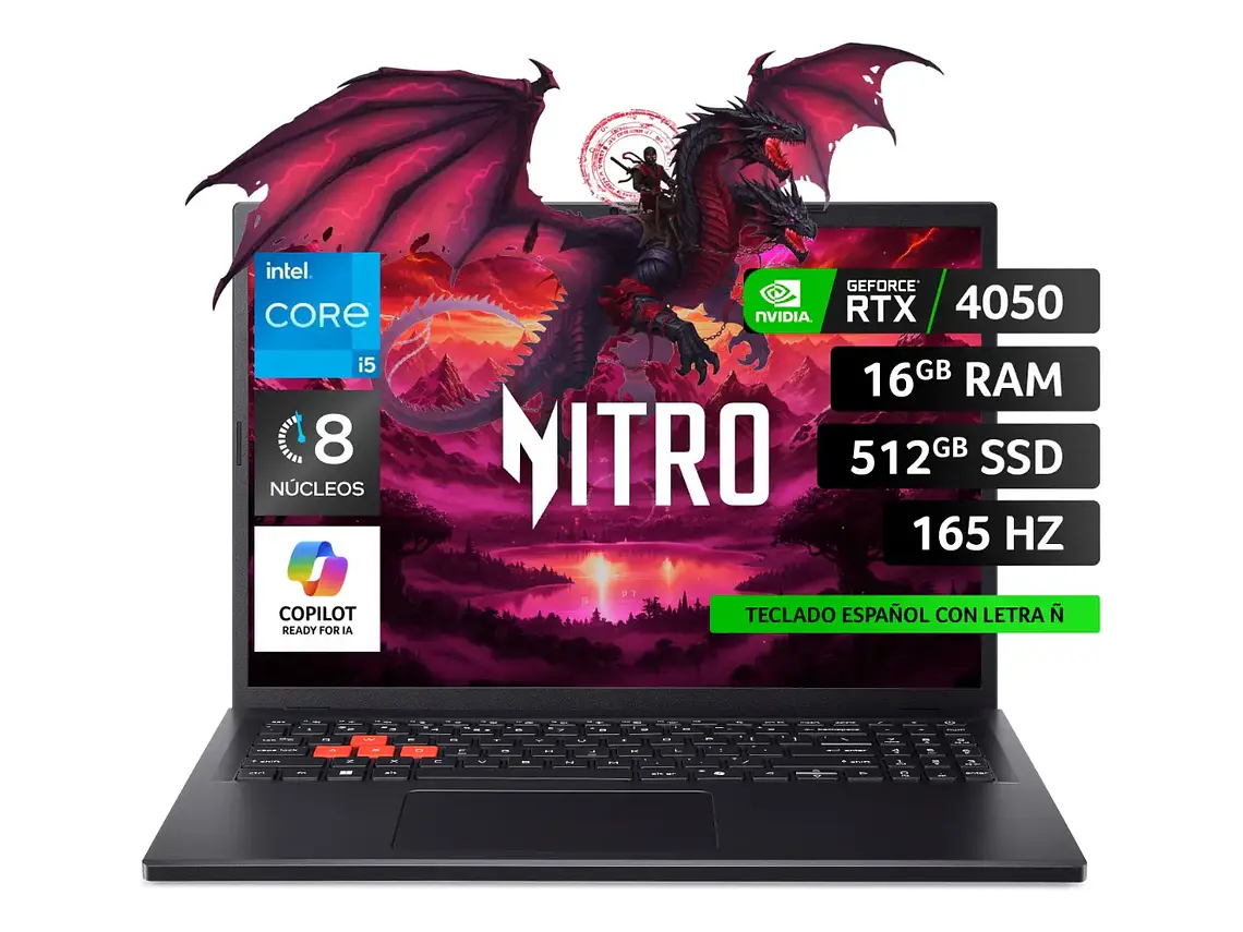 Notebook Gamer Acer Nitro Lite Nl16-71g-50gh-1 Intel Core i5 rtx 4050 16gb 512gb 16