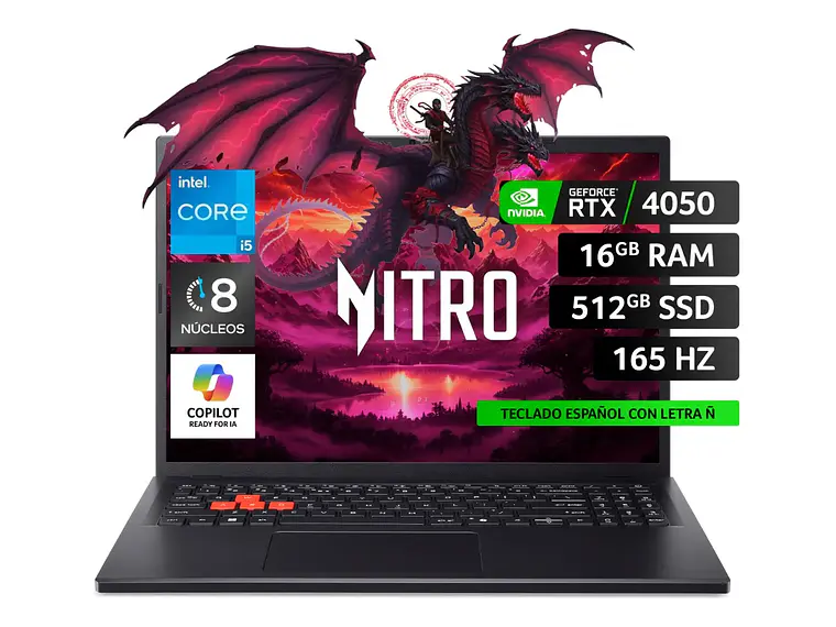 Notebook Gamer Acer Nitro Lite Nl16-71g-50gh-1 Intel Core i5 rtx 4050 16gb 512gb 16