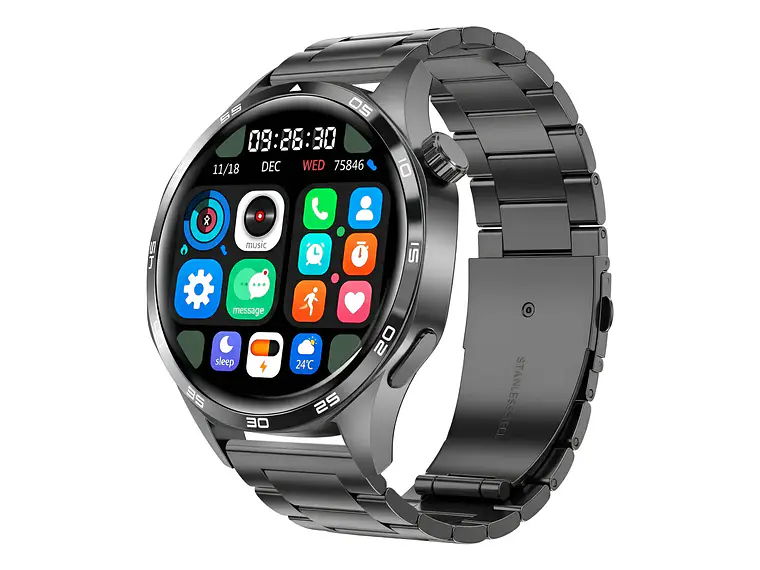 Smartwatch Gt5 Pro Con Correa Metálica Y Silicona Compatible 1