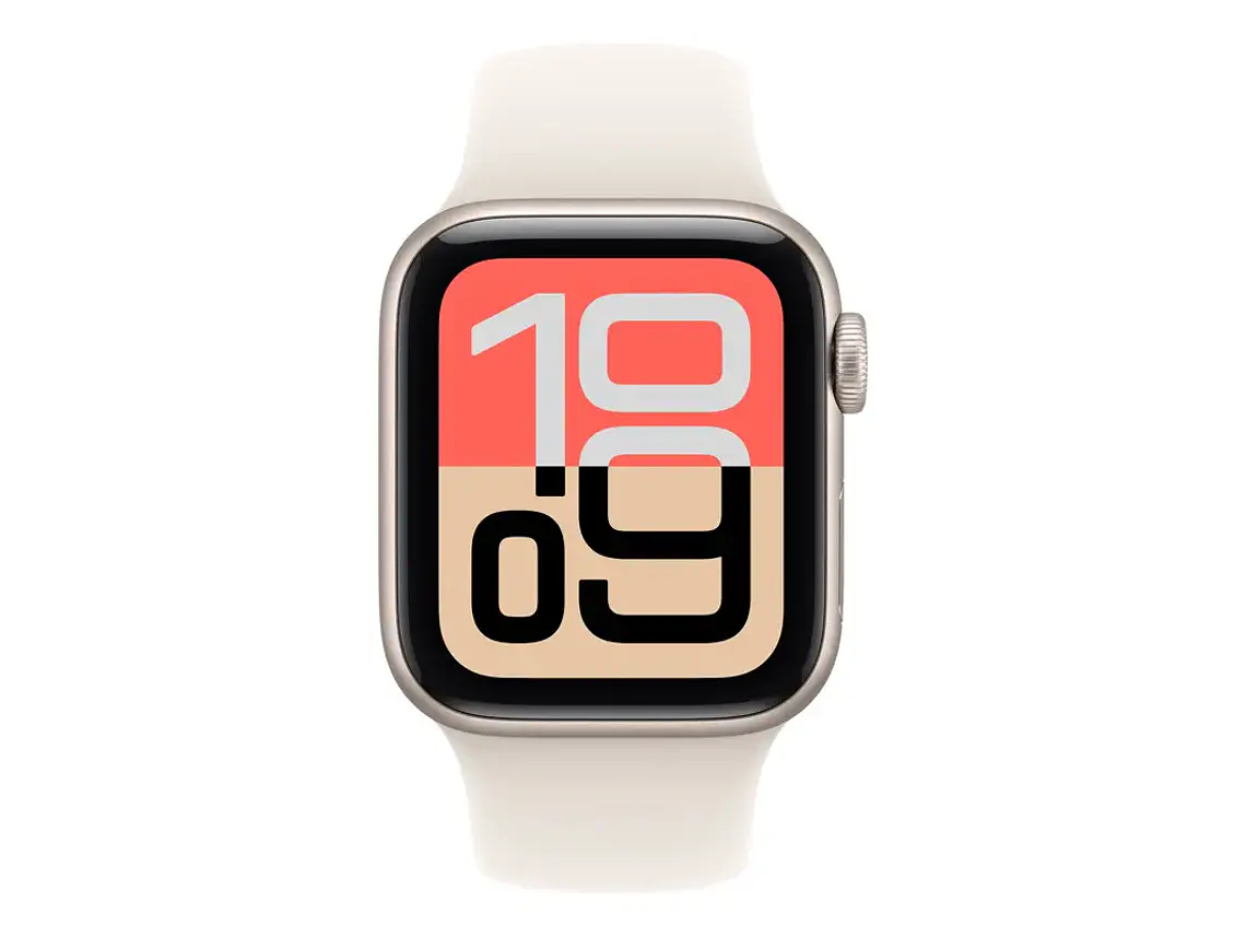 Apple Watch SE 3 GPS • Caja de aluminio blanco estelar de 40 mm • Correa deportiva blanco estelar - M/L - Distribuidor Autorizado 1