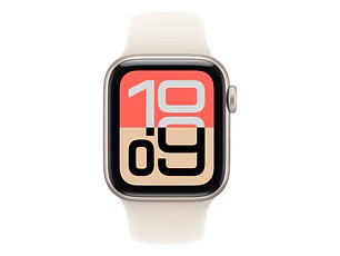 Apple Watch SE 3 GPS • Caja de aluminio blanco estelar de 40 mm • Correa deportiva blanco estelar - M/L - Distribuidor Autorizado