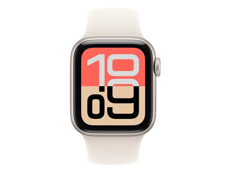 Apple Watch SE 3 GPS • Caja de aluminio blanco estelar de 40 mm • Correa deportiva blanco estelar - M/L - Distribuidor Autorizado 1
