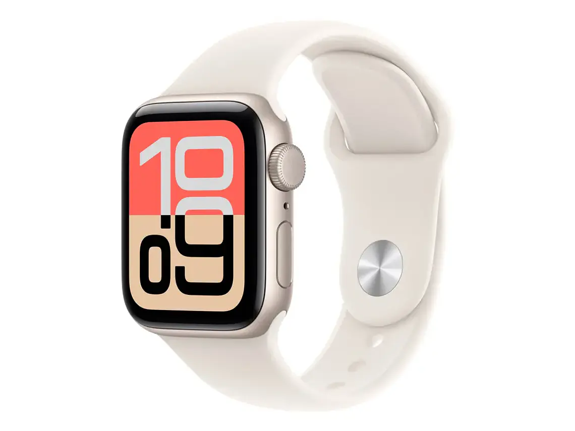 Apple Watch SE 3 GPS • Caja de aluminio blanco estelar de 40 mm • Correa deportiva blanco estelar - M/L - Distribuidor Autorizado 3