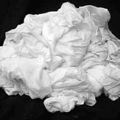 Paños de Algodón Blanco   Envase 25 kg. Granel