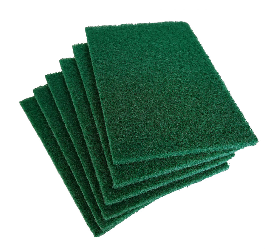 10 Fibra Abrasiva Verde 10x12 cm.