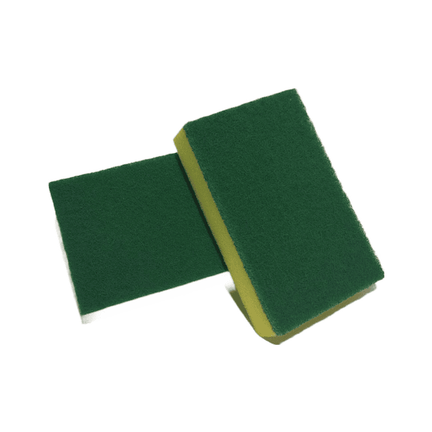 10 Esponjas Loza Verde Amarilla 9x14 cm. 2