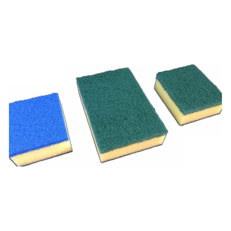 10 Esponjas Loza Verde Amarilla 9x14 cm. 3