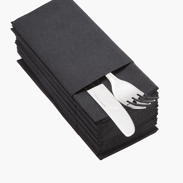 500 Servilletas Airlaid  Negra 40x40 cm. 2
