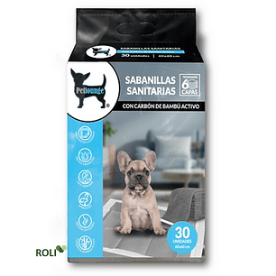 Sabanillas Sanitarias con carbón de Bambú 60x60 cm 30 Unidades