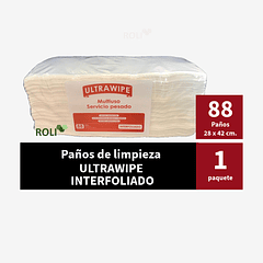 Paños Ultrawipe 28x42 cm Interfoliados 88 paños 