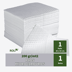 Paño Pads Hidrocarburos 50x40 cm  200 Gr.