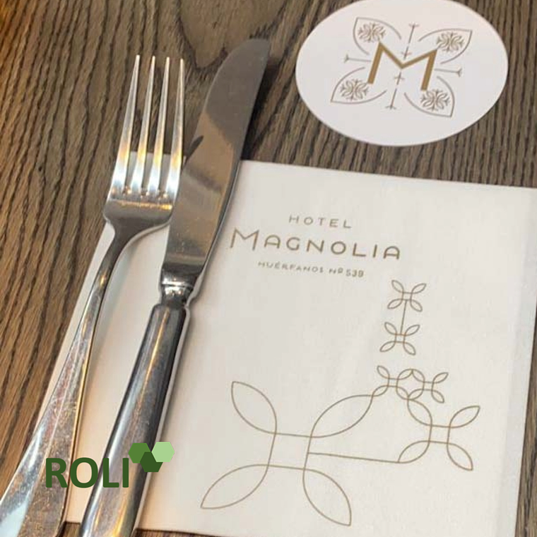 1.000 Servilletas Airlaid Blanca  Impresa 33x33 cm 3